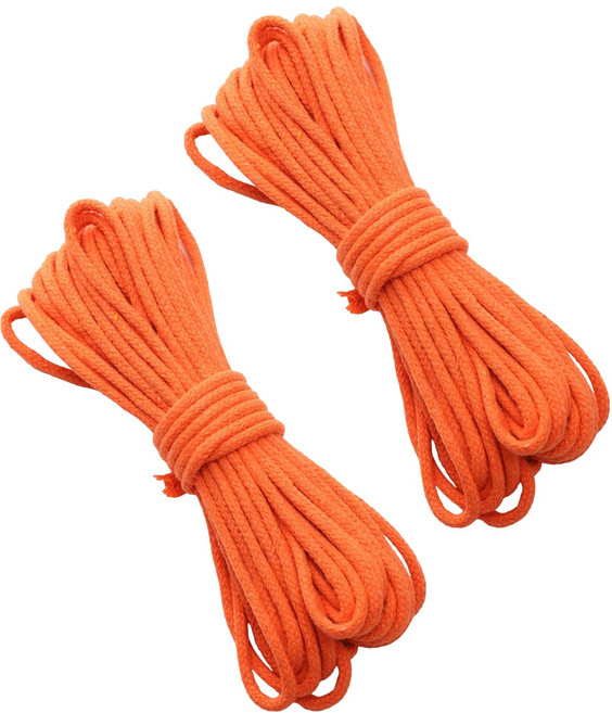 마켓피아 다용도 면 로프 공예 끈 묶음 DIY 10m x 4mm, 21 오렌지색 10, 2개