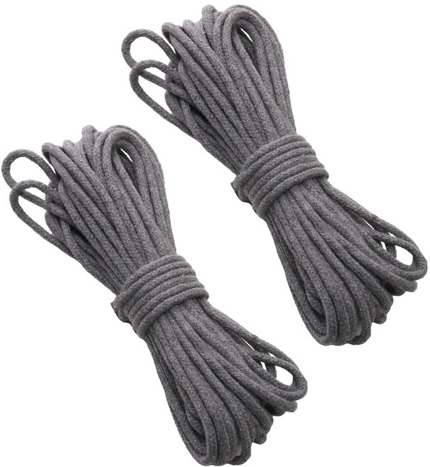 마켓피아 다용도 면 로프 공예 끈 묶음 DIY 10m x 3mm, 9 다크그레이, 2개