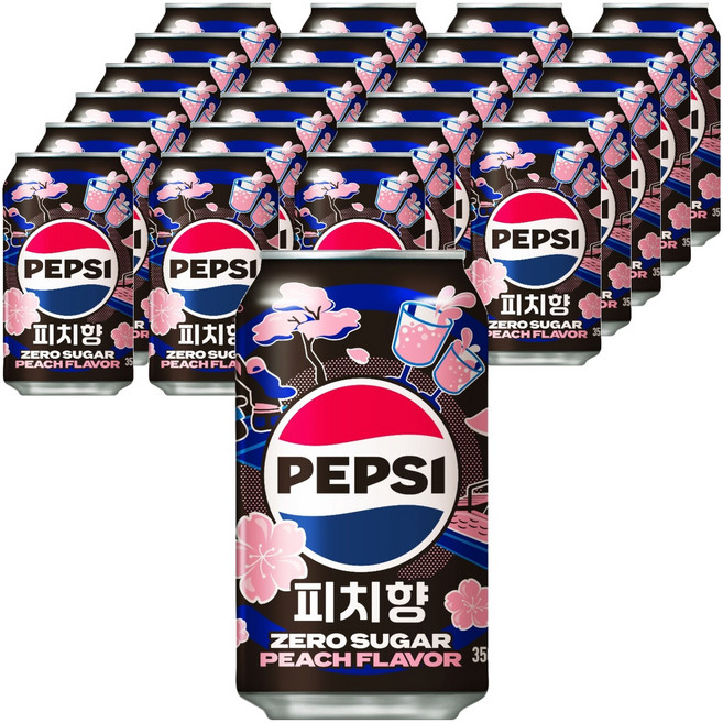 펩시 제로슈거 피치향, 24개, 355ml
