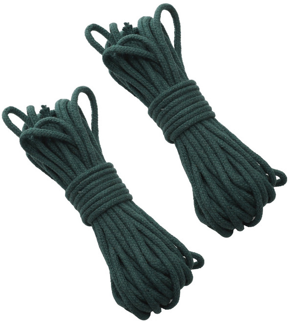마켓피아 다용도 면 로프 공예 끈 묶음 DIY 10m x 3mm, 28 다크그린, 2개