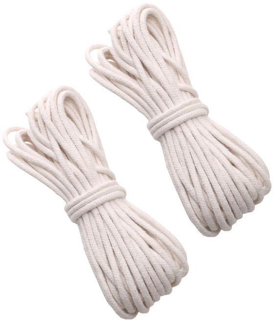 마켓피아 다용도 면 로프 공예 끈 묶음 DIY 10m x 4mm, 1 오프화이트, 2개