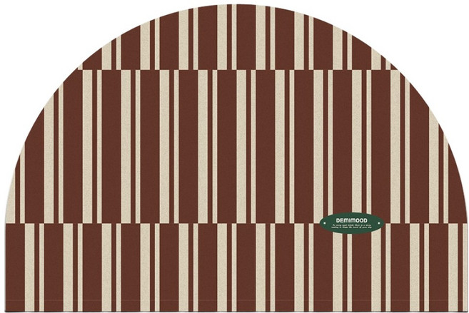 데미무드 도미토리 빨아쓰는 반원형 규조토 발매트, 체크스트라이프