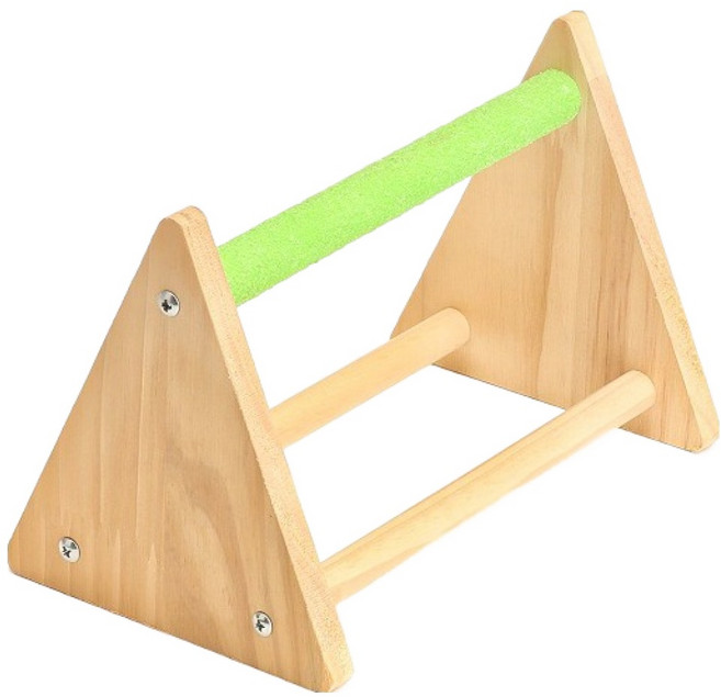 랜보어 앵무새 삼각 우드 스탠드횃대, 1개