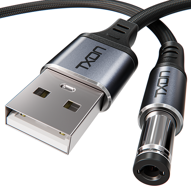 티엑스온 USB 전원케이블 DC 5v 외경 5.5mm 케이블, 0.8m, 1개