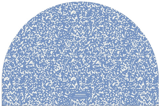데미무드 도미토리 빨아쓰는 반원형 규조토 발매트, 테라조 블루