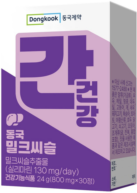 동국제약 간건강 동국 밀크씨슬 24g, 1개, 30정