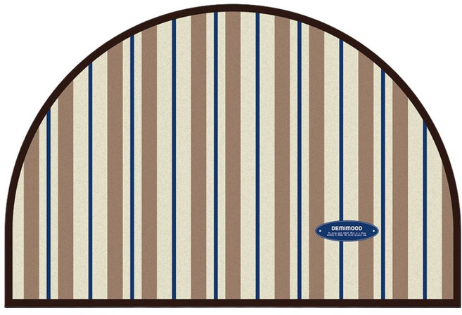 데미무드 도미토리 빨아쓰는 반원형 규조토 발매트, 보더스트라이프 카멜