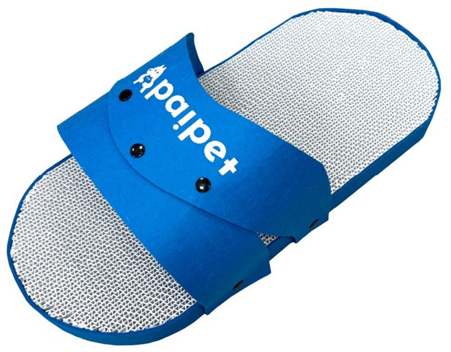 paipet 雙面可用拖鞋造型貓抓板, 藍白色, 1個