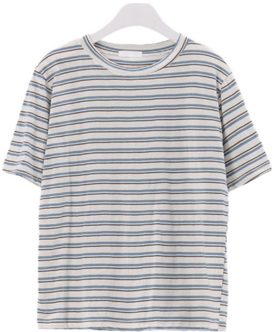 시크폭스 여성용 드브 스트라이프 반팔 티셔츠 61TS1749