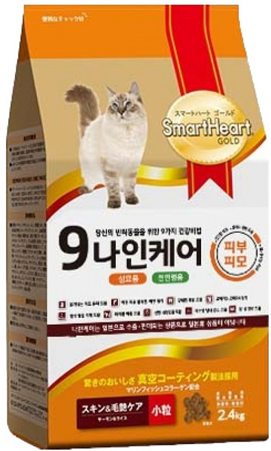 나인케어 고양이 기능성 사료, 피부/피모, 2.4kg, 1개