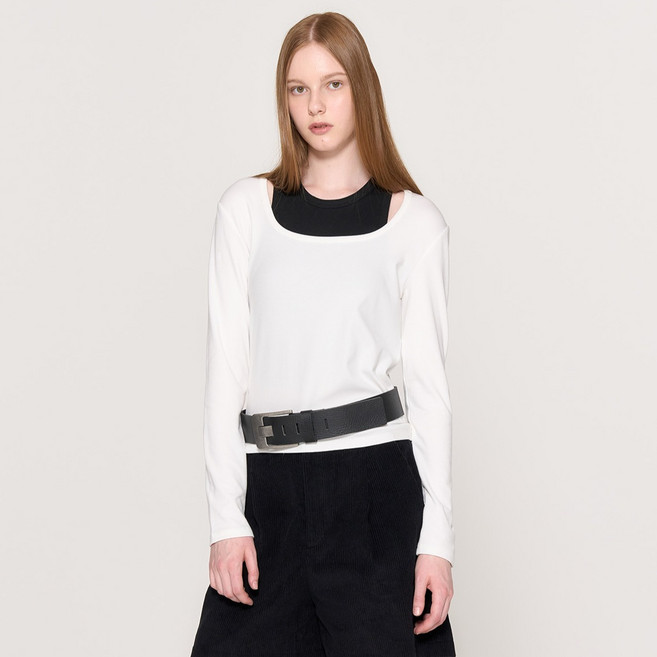 GENERAL IDEA 女款 Essential 舒適 U領 T恤 WBD3L01516