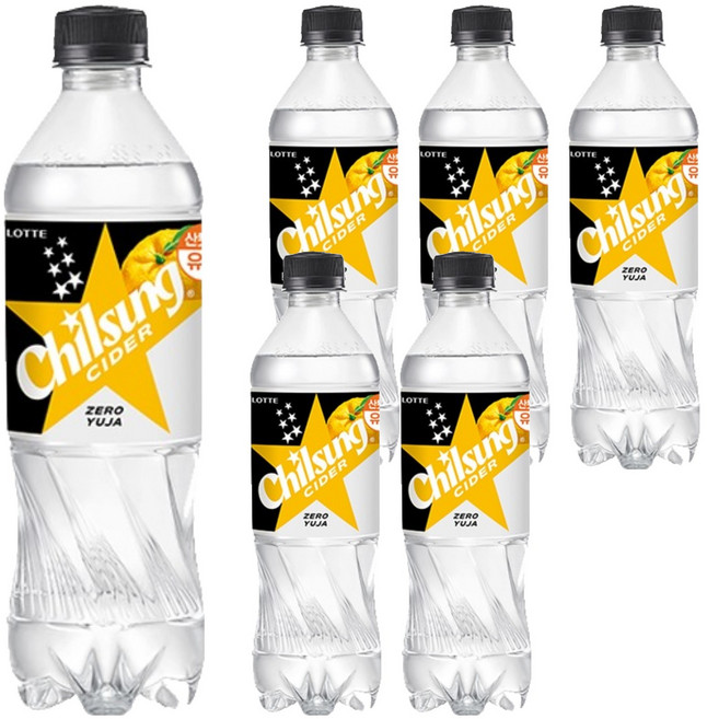 칠성사이다 제로 유자, 6개, 500ml