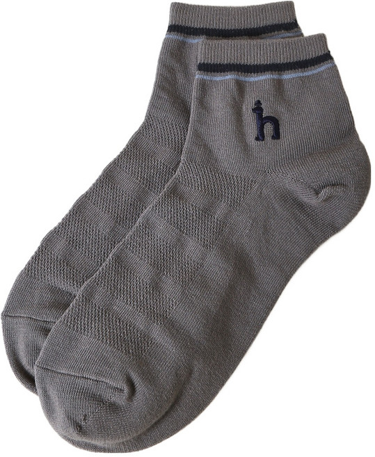 헤지스 남성용 로고자수 단목 양말