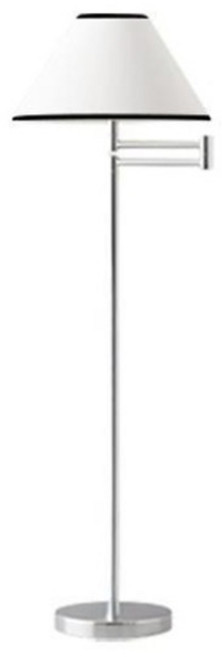 스피아노 홀리스 플로어 장스탠드, 크롬 + 블랙 띠갓
