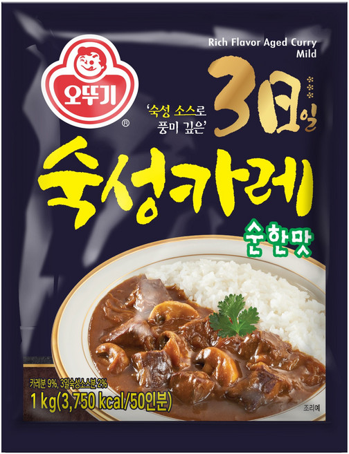 오뚜기 숙성카레 순한맛, 1kg, 1개