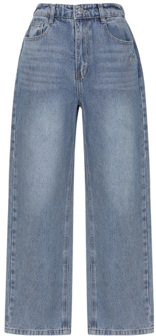 써스데이아일랜드 여성용 밴딩 베기핏 데님 팬츠 T262MJE141W