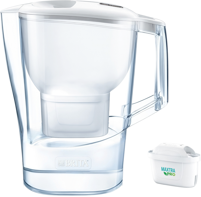 BRITA 濾水壺 Aluna XL 3.5L + Maxtra Pro濾芯, 白色 + 透明色, 1套