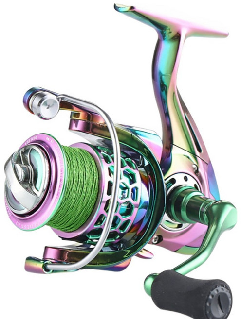 엘마운틴 합사줄감긴 4볼 스피닝릴, 레인보우, GMR4000