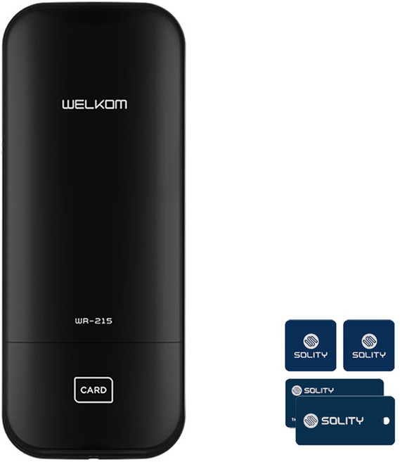 솔리티 카드키 번호키 마스터번호 디지털 도어락, 고객직접설치, WR-215
