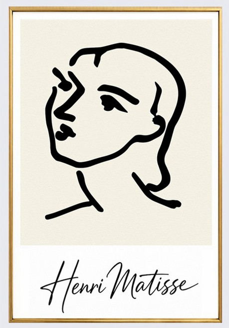키다리시계 명화 인테리어 액자 앙리마티스 드로잉 6 kisn163