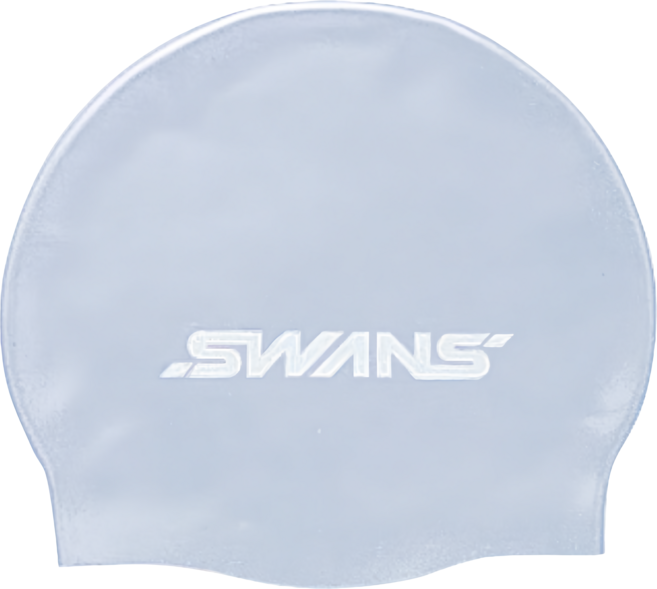 SWANS 矽膠泳帽 日本製 SA-7, 銀灰色, 1個