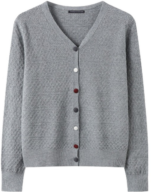 미니멈 여성용 에브리데이멀티 컬러 버튼 브이넥 니트 가디건 EC1CK001D