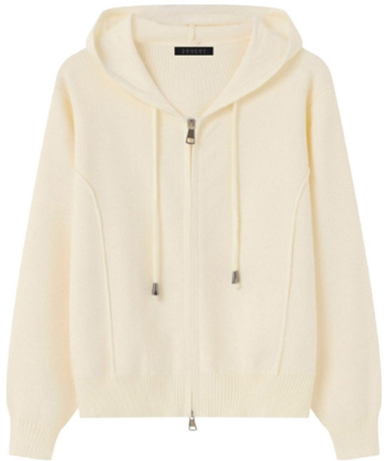 탱커스 여성용 후드 투웨이 집업 니트 가디건 TX4CD005L0