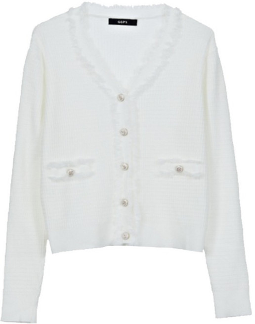 GGPX 여성용 브이넥 비스코스 니트 가디건 GPACK005D