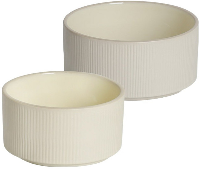 윤도자기 차곡 공기대접 2종 세트, 아이보리, 1세트, 밥공기 + 국대접