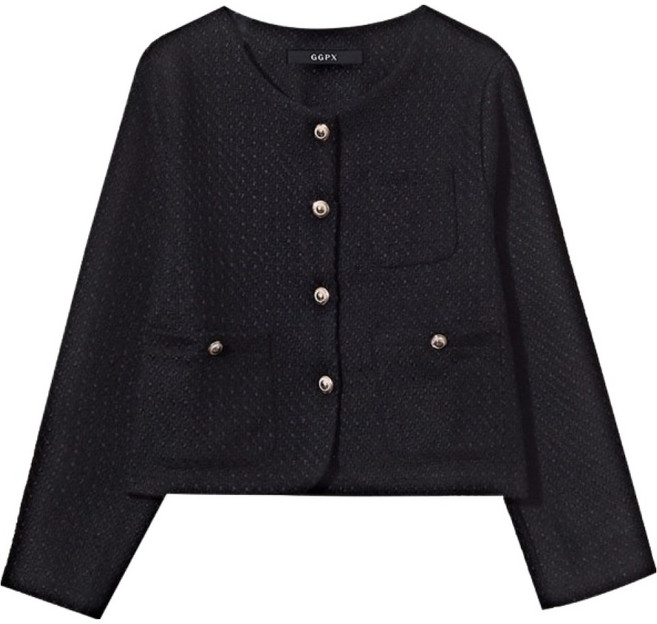GGPX 여성용 라운드넥 트위드 하객 자켓 GPCJK019D
