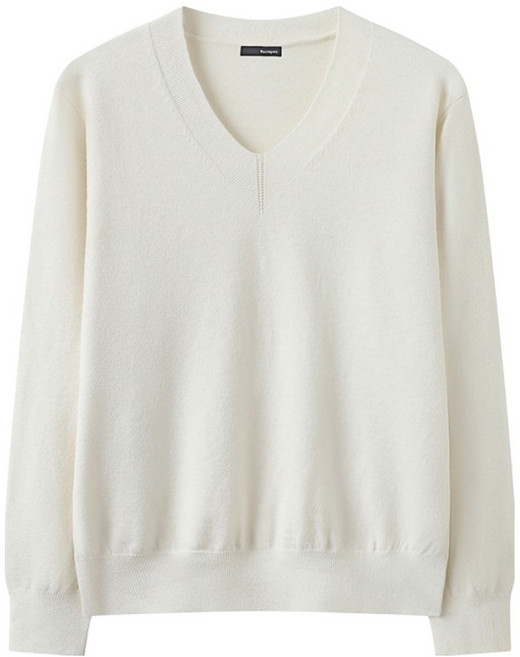 보니스팍스 여성용 심플 베이직 브이넥 긴팔 니트 XQ1KT002L0