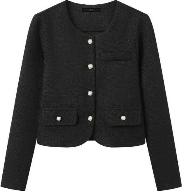 르샵 여성용 베이직 금장버튼 트위드 자켓 DP3JK012A