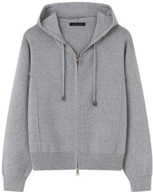 탱커스 여성용 후드 투웨이 집업 니트 가디건 TX4CD005L0