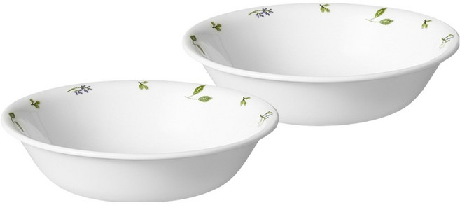 코렐 팬시스티치 찬기 중, 화이트, 2개, 단품