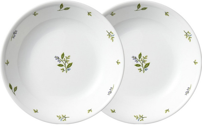 코렐 팬시스티치 찬기 대, 화이트, 2개, 단품