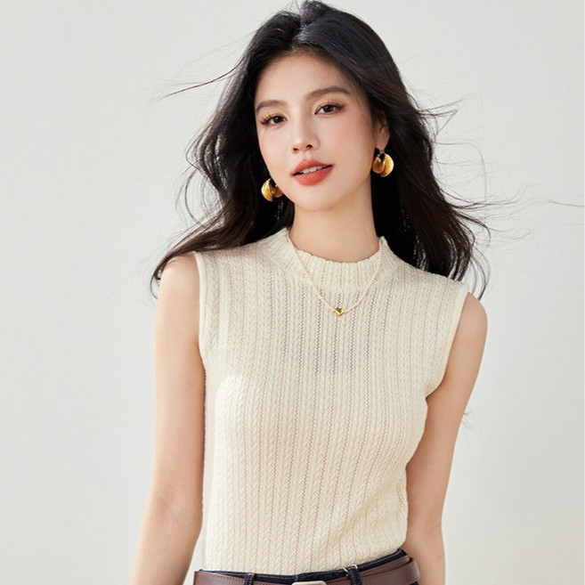 루나걸 여성용 러마리라 꽈배기 니트 나시 L26SMS031258