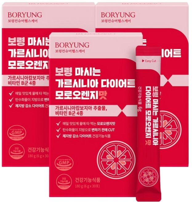 보령 마시는 가르시니아 모로오렌지 다이어트 보조제, 180g, 3박스