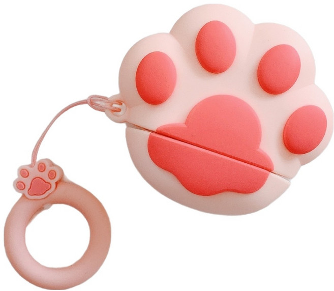에델린 에어팟 고양이 발바닥 낙하 방지 보호 케이스, 핑크 캣츠클로, 1개, Airpods Pro 3
