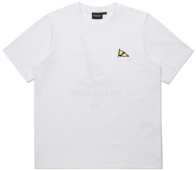 말본 남녀공용 요트 클럽 유니 라운드 티셔츠