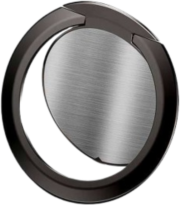 사인포스트 초슬림 360 회전 링 거치대 스마트폰 핑거 그립 3.5 x 3.5 cm, 블랙, 1개