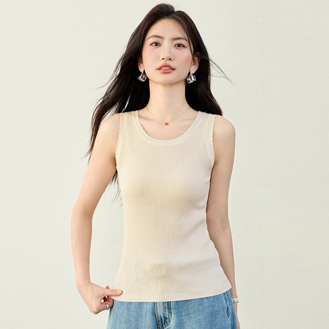 루나걸 여성용 가사리네 골지 슬림 나시 L26SMS031257