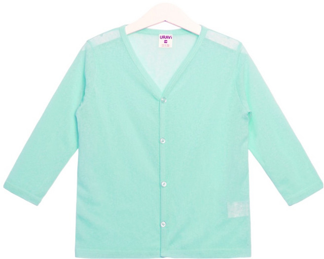 유라비 아동용 로리 브이넥 7부 가디건