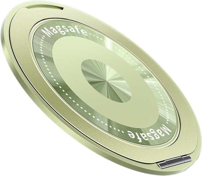 사인포스트 맥세이프 초슬림 360 회전 링 거치대 스마트폰 핑거 그립 3.5 x 3.5 cm, 그린, 1개