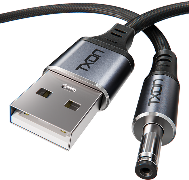티엑스온 USB 전원케이블 DC 5v 외경 3.5mm 케이블, 0.8m, 1개