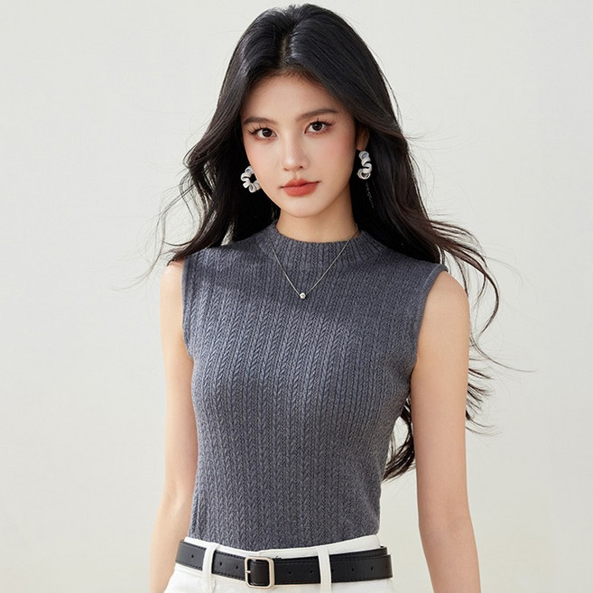 루나걸 여성용 러마리라 꽈배기 니트 나시 L26SMS031258