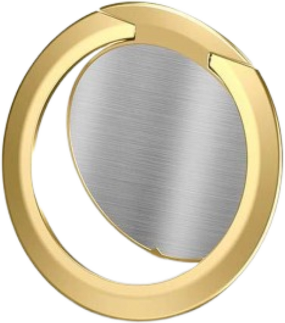 사인포스트 초슬림 360 회전 링 거치대 스마트폰 핑거 그립 3.5 x 3.5 cm, 골드, 1개