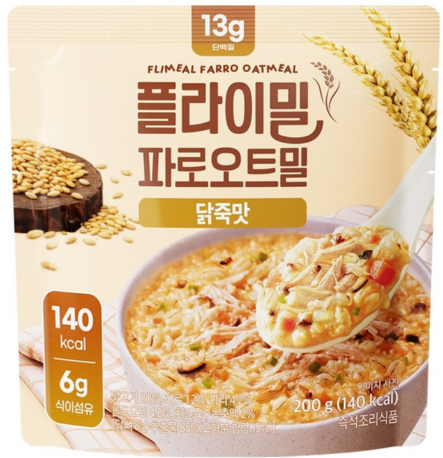 플라이밀 파로오트밀 닭죽맛, 200g, 1개