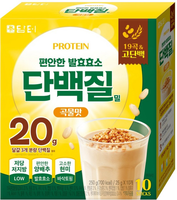 담터 편안한 발효효소 단백질밀 곡물맛, 250g, 1개
