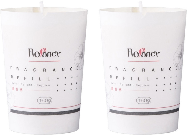 Rofancy 洛帆晞 續香杯補充蠟2件組, 1件, 320ml, 沉穩木質組 黑雪松 + 皮革檀香