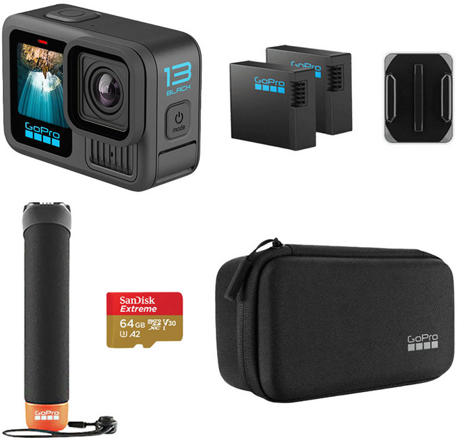 GoPro 運動攝影機 假日套組, 黑色, HERO 13